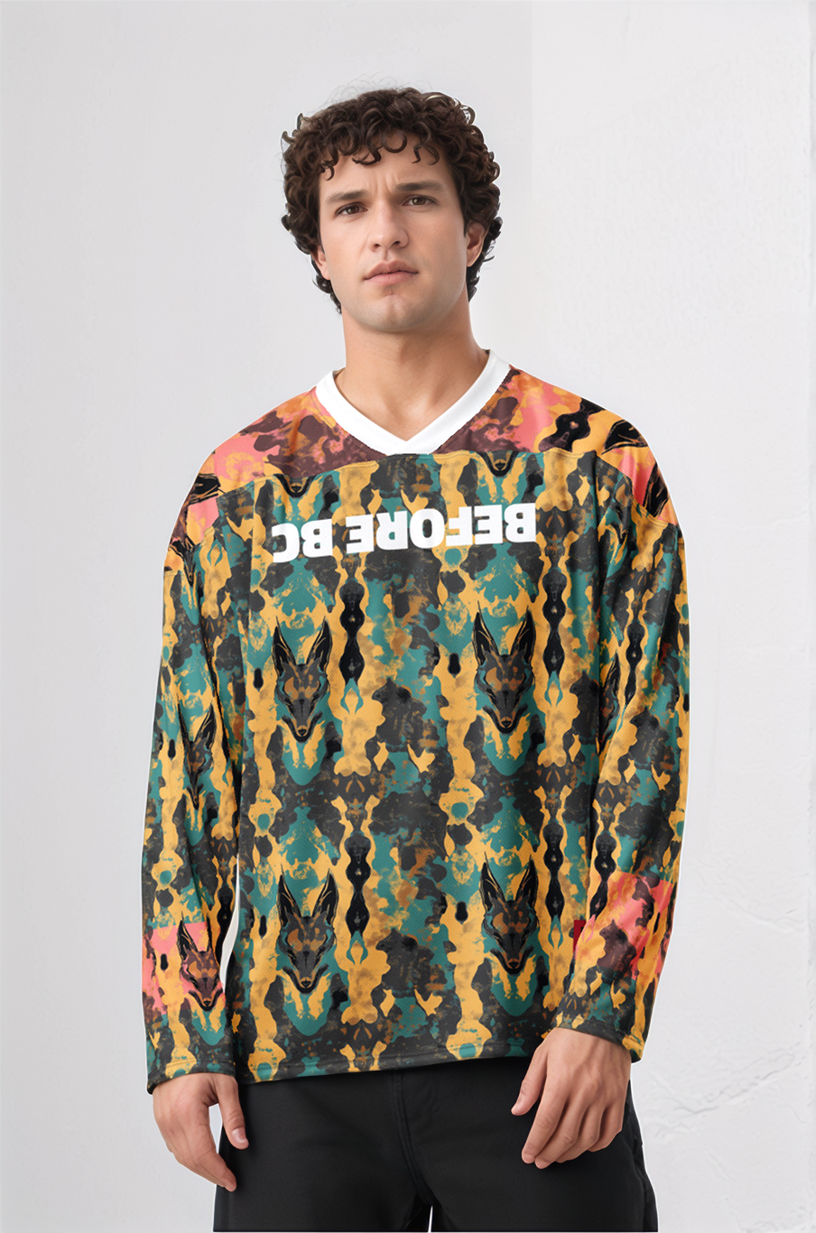 Desert Camouflage Long Sleeve Hockey Jersey – "Anubis" Edition