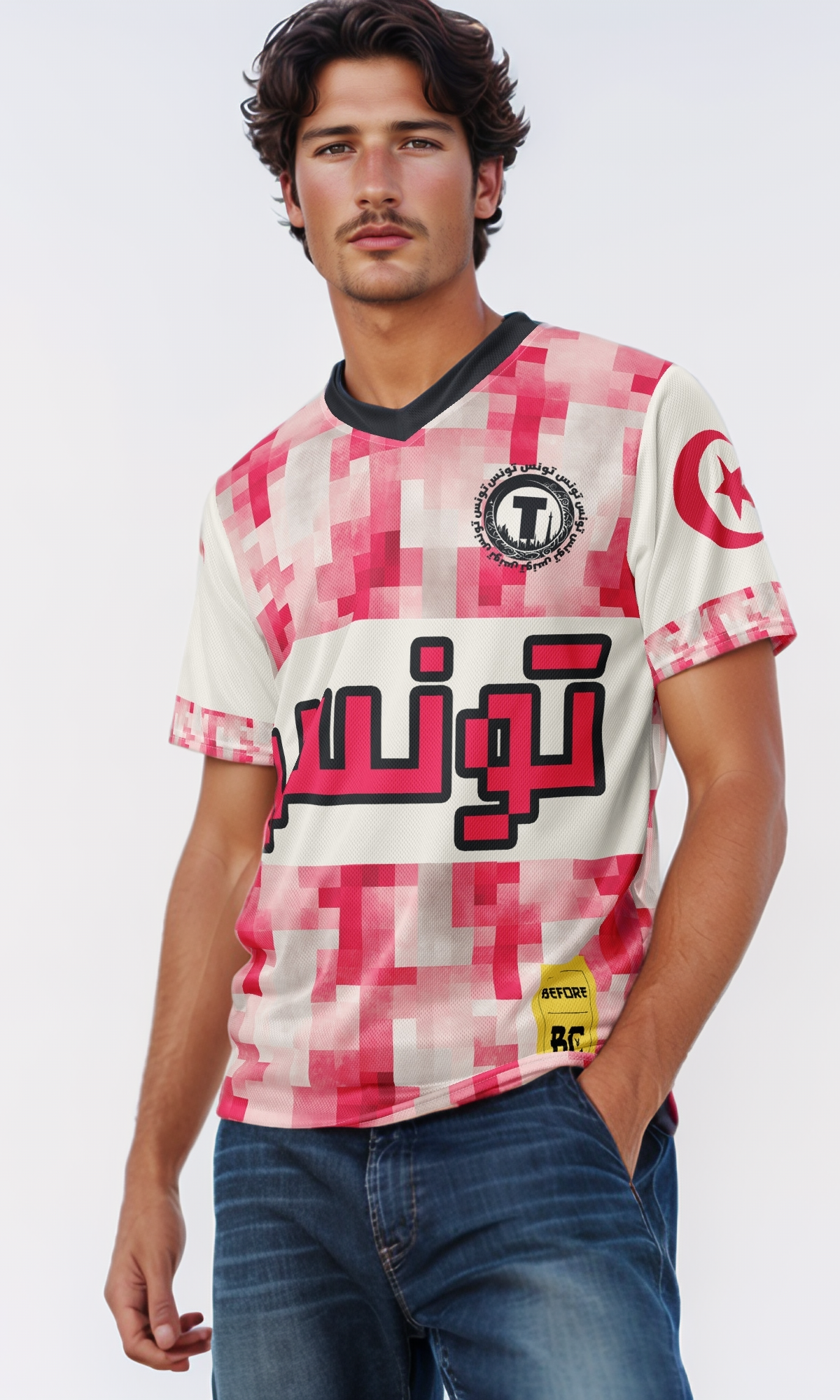 Tunisia National Football Jersey - Pixel Edition