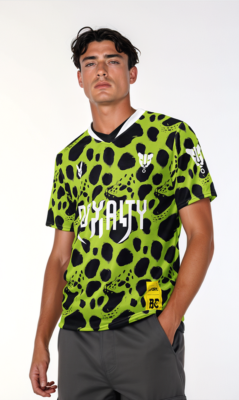 Vibrant Arabian Leopard Football Jersey – Roar of Streetwear Royalty