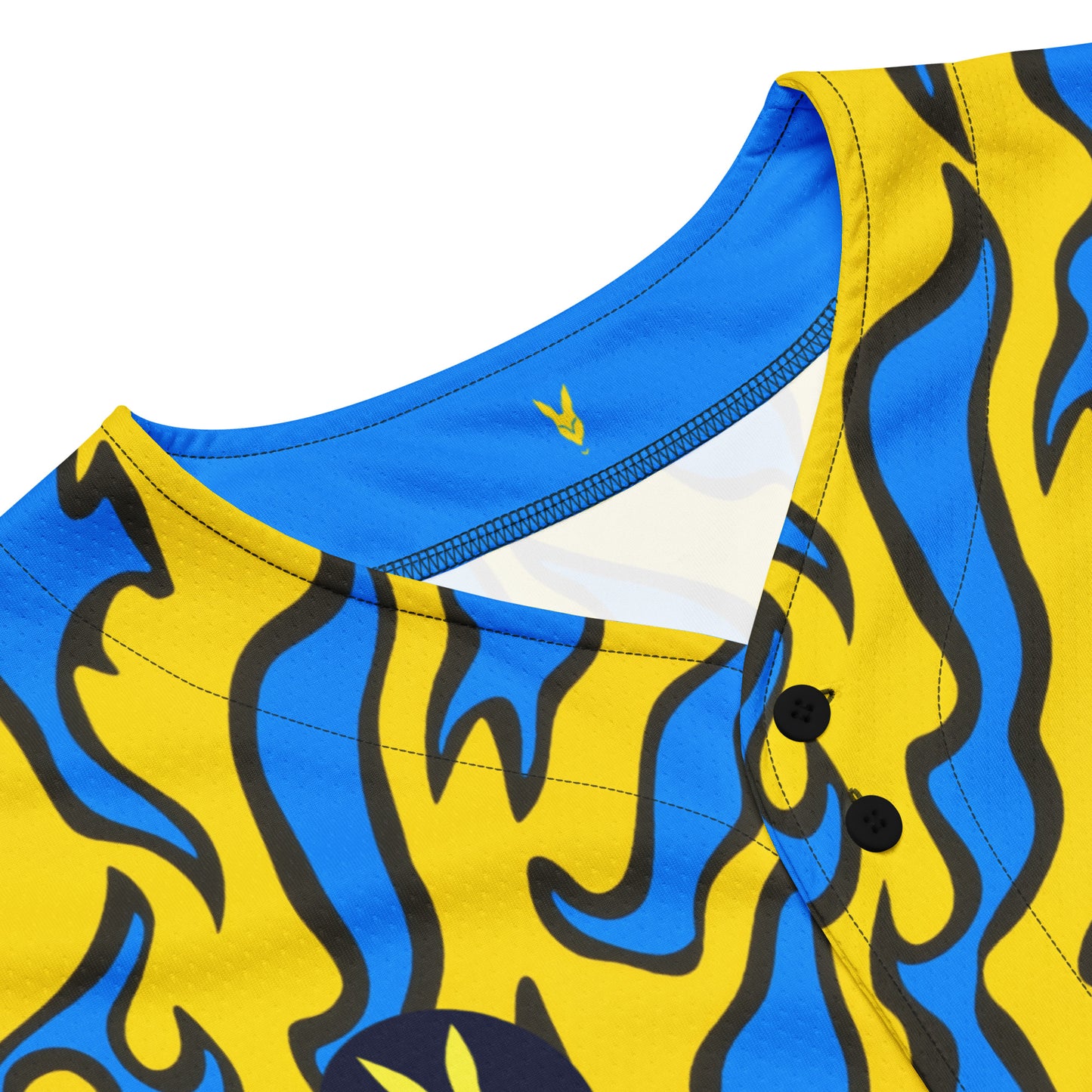 Fiery Yellow & Blue Baseball Jersey – Number 7 | Inspired by Saudi Sports Culture