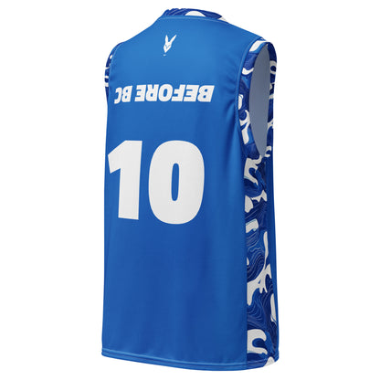 Bold Blue & White Basketball Jersey - Inspired by Saudi Streetwear Culture