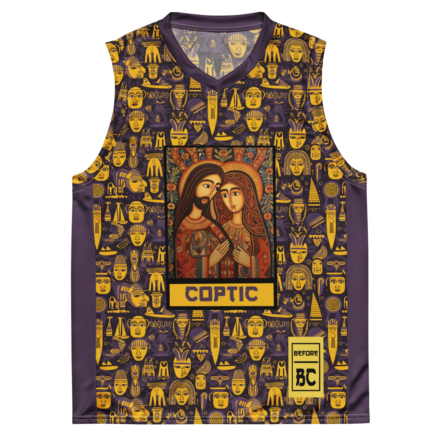 Egyptian Coptic Heritage Basketball Jersey - Embracing Tradition Recycled unisex basketball jersey