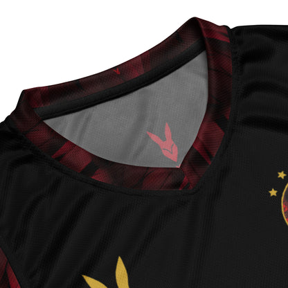 Bold Black & Red Basketball Jersey - Inspired by Egyptian Sports Culture