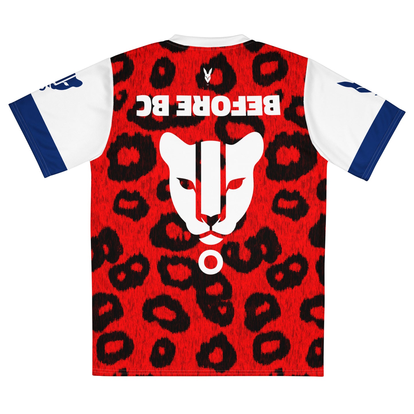 Fierce Red Leopard Print Football Jersey – Bold Royalty Meets Streetwear