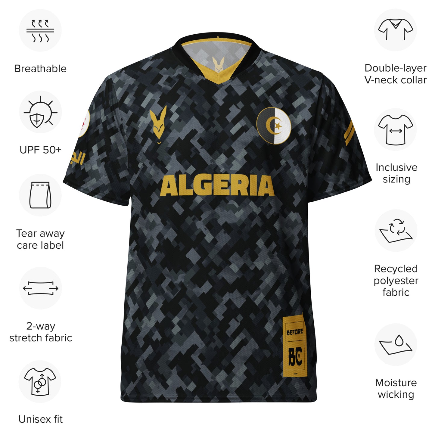 Algeria Camo Heritage Football Jersey by Before BC