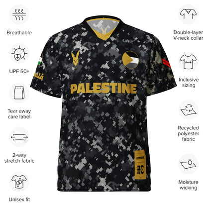 Palestine Camo Heritage Football Jersey by Before BC