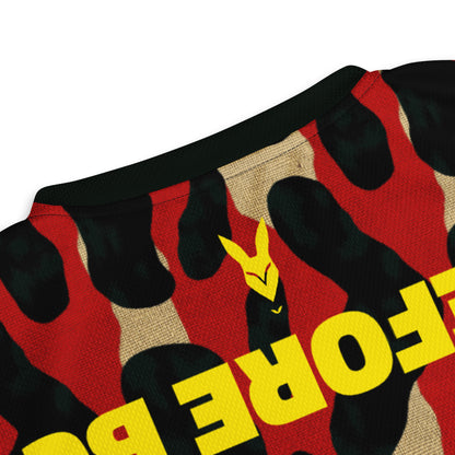 Fierce Red & Yellow Leopard Print Football Jersey – Bold Heritage Streetwear