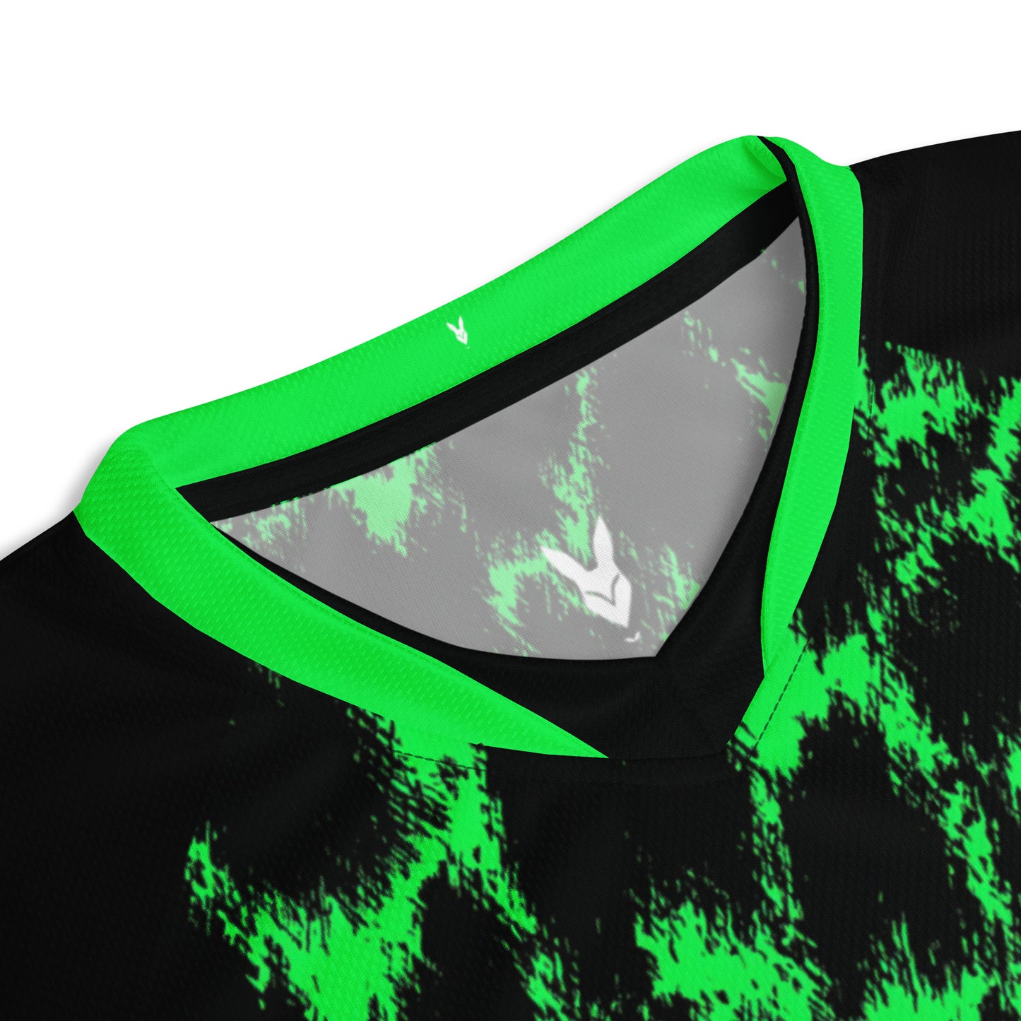 Neon Green Leopard Print Football Jersey – Fierce Streetwear for Royalty